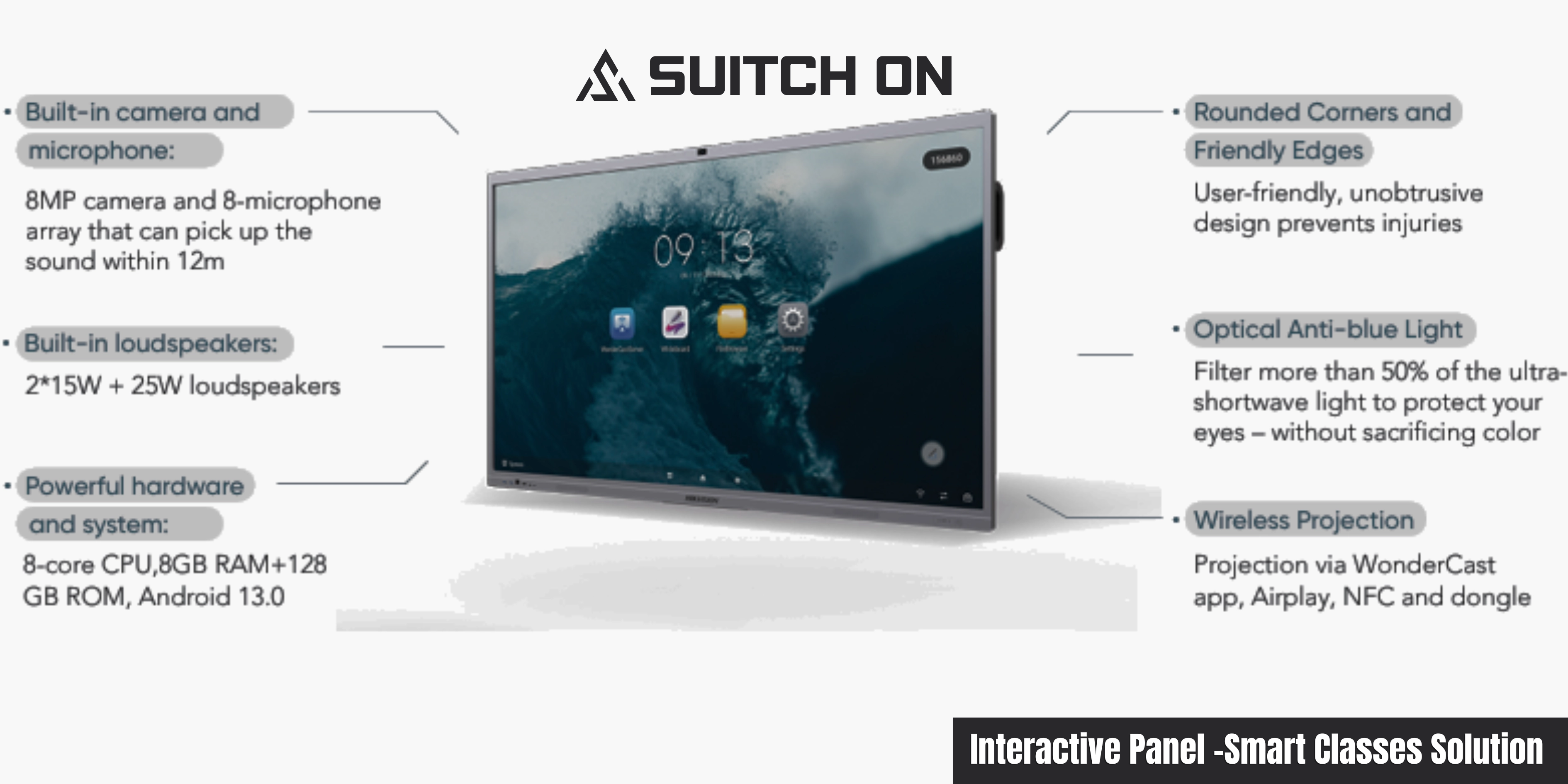 best smart classes capactive interactive panel company in india